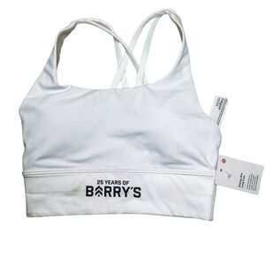 Lululemon Barry's White Yoga Sports Energy Bra with Cross-Back Design NWT 2